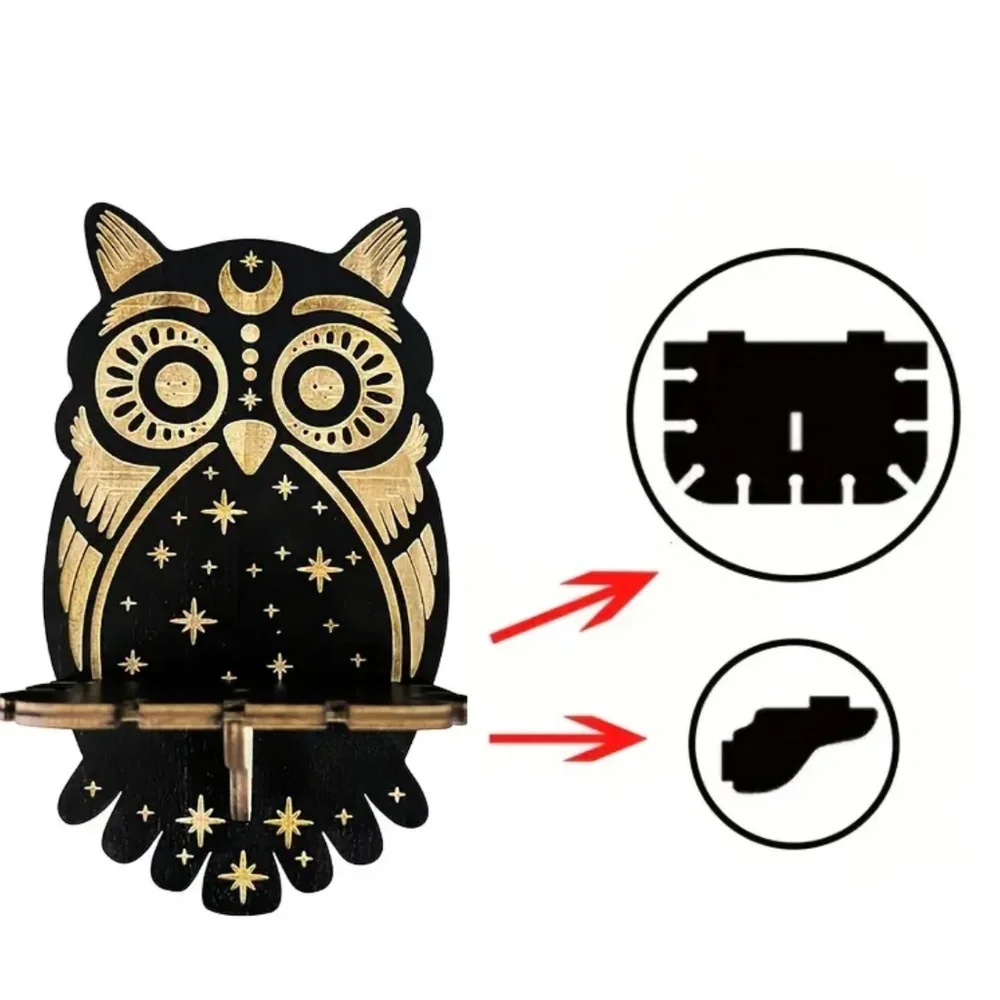 NEW! Beautiful Owl Crystal and Gemstone Shelf!